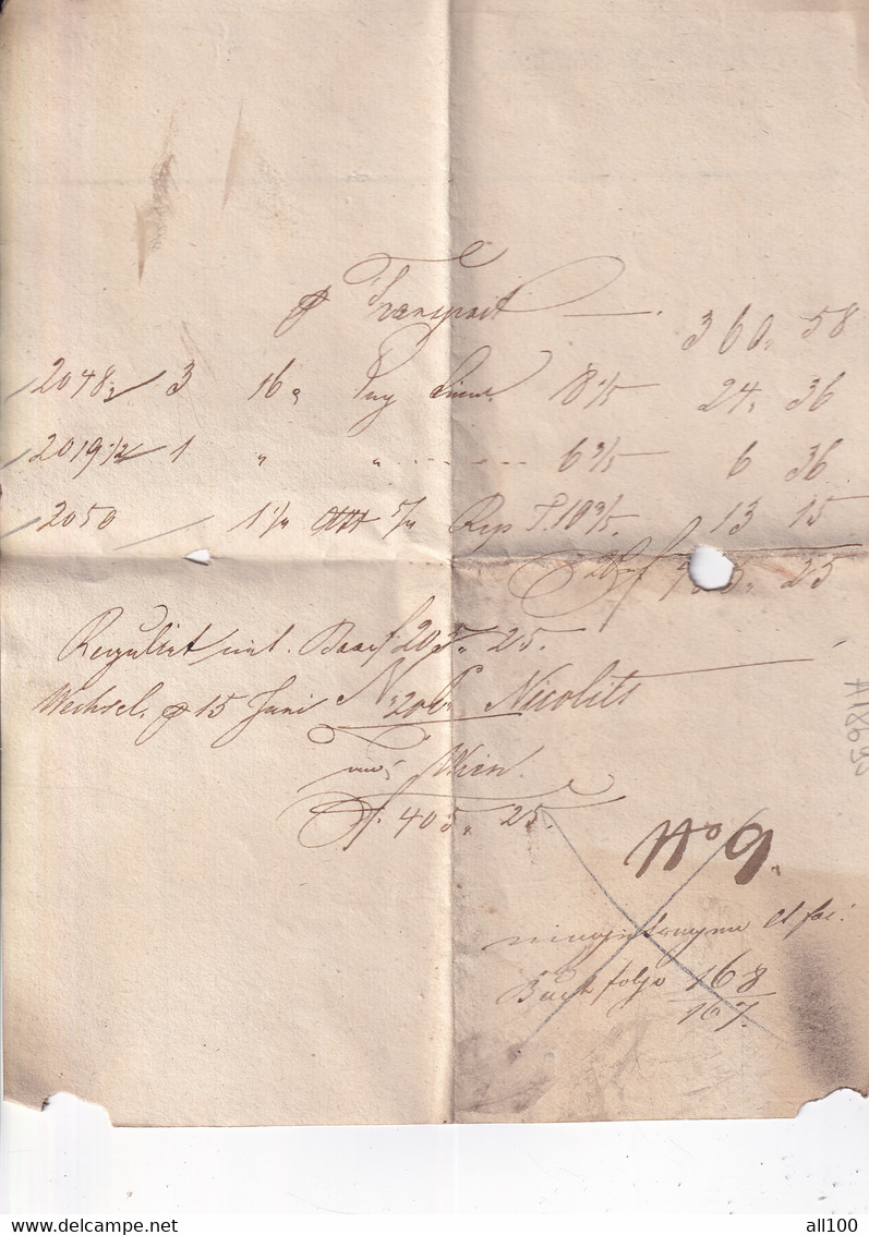 A18695 - INVOICE FROM AUSTRIA 1832 HANDWRITTEN DOCUMENT INTERIMS NOTA - Österreich