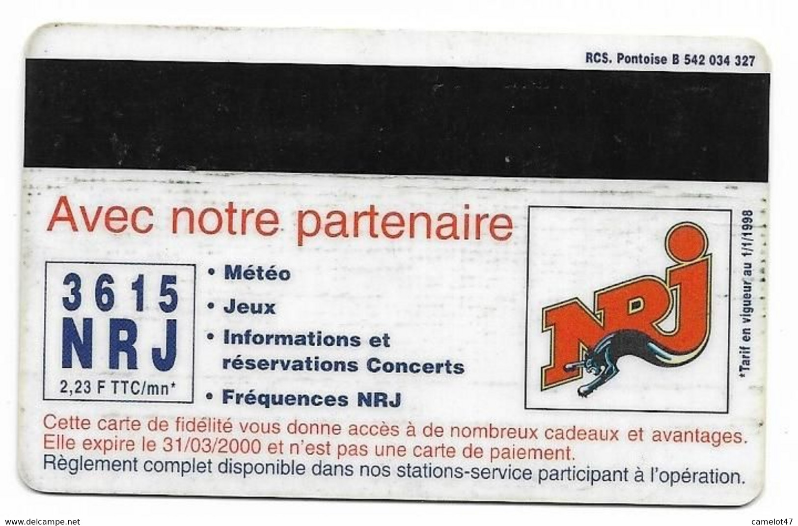 BP France, Gas Stations Rewards Magnetic Card, # Bp-3  NOT A PHONE CARD - Oil