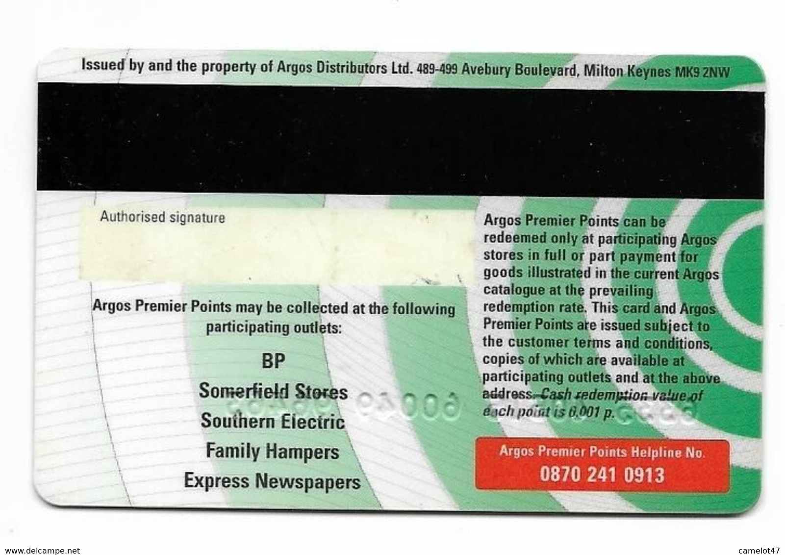 BP United Kingdom, Gas Stations Rewards Magnetic Card, # Bp-4  NOT A PHONE CARD - Petrolio