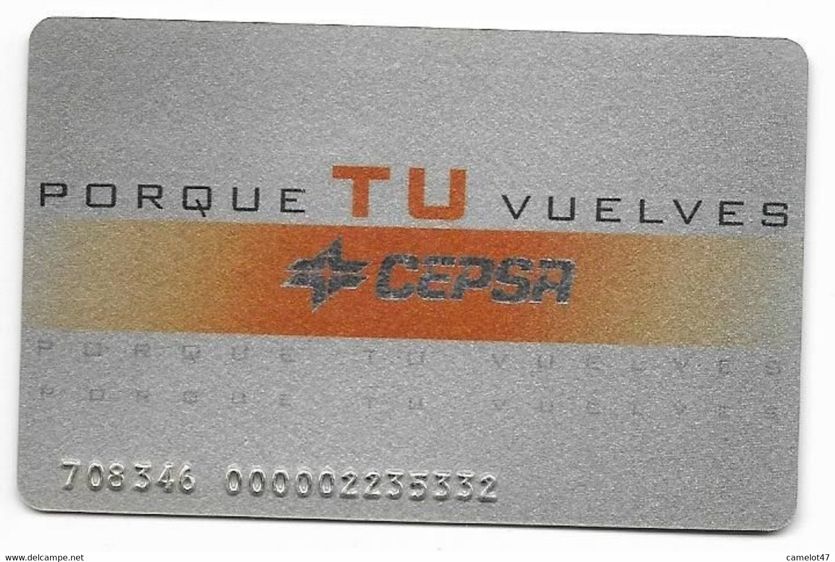 Cepsa Spain, Gas Stations Rewards Magnetic Card, # Cepsa-1  NOT A PHONE CARD - Oil