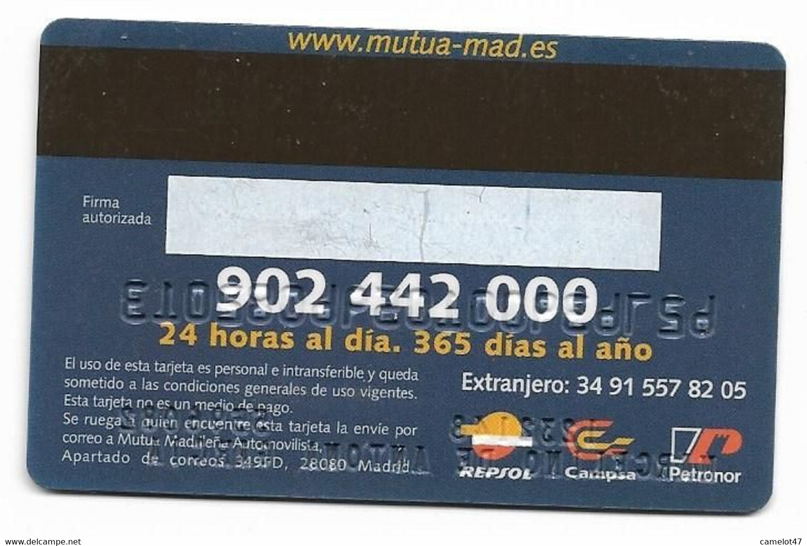 Repsol Spain, Gas Stations Rewards Magnetic Card, # Repsol-1  NOT A PHONE CARD - Erdöl