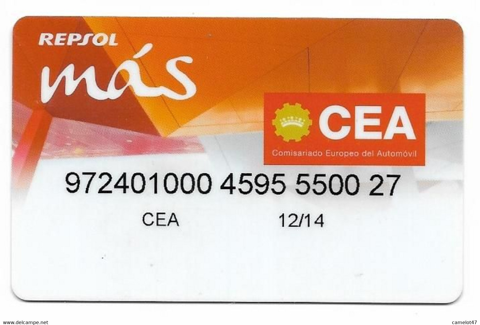 Repsol Spain, Gas Stations Magnetic Rewards Card, # Repsol-7  NOT A PHONE CARD - Oil