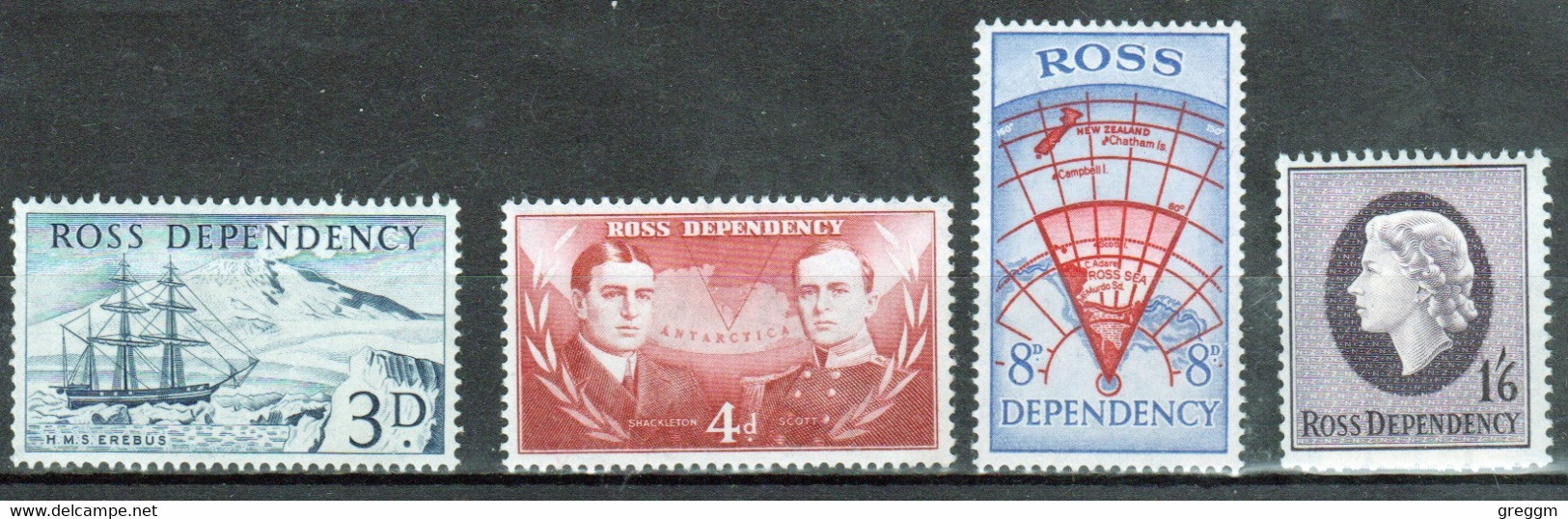 Ross Dependency Set Of Definitive Stamps From 1957 In Lightly Mounted Mint. - Nuevos