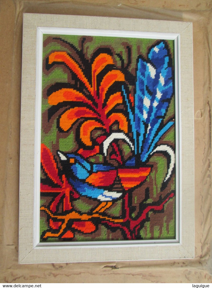 CANEVAS ENCADRE OISEAU  38 X 27 Cm - Tappeti & Tappezzeria