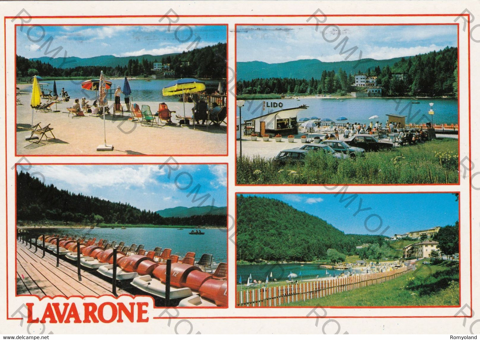 CARTOLINA  ALTIPIANO DI LAVARONE M.1200,TRENTO,TRENTINO ALTO ADIGE,IL LAGO,VACANZA,MONTAGNA,NEVE,SCIARE,VIAGGIATA 1996 - Trento