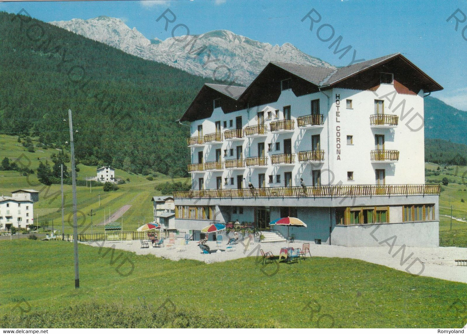 CARTOLINA  ANDALO M.1050,TRENTO,TRENTINO ALTO ADIGE,HOTEL CORONA,MONTAGNA,SCIARE,VACANZA,BELLA ITALIA,NON VIAGGIATA - Trento