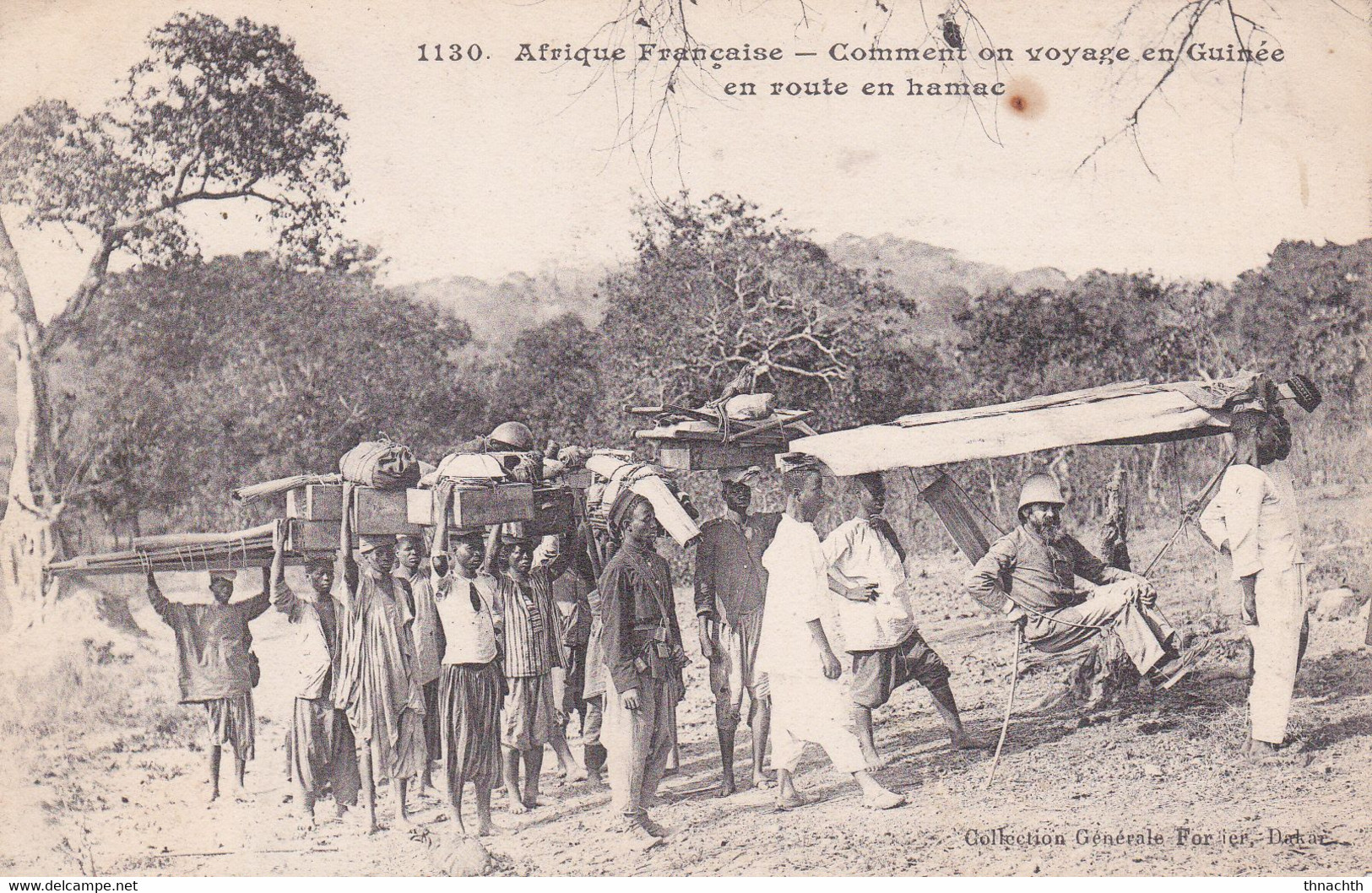 Afrique Française. GUINEE Comment On Voyage En Guinée En Route En Hamac - French Guinea