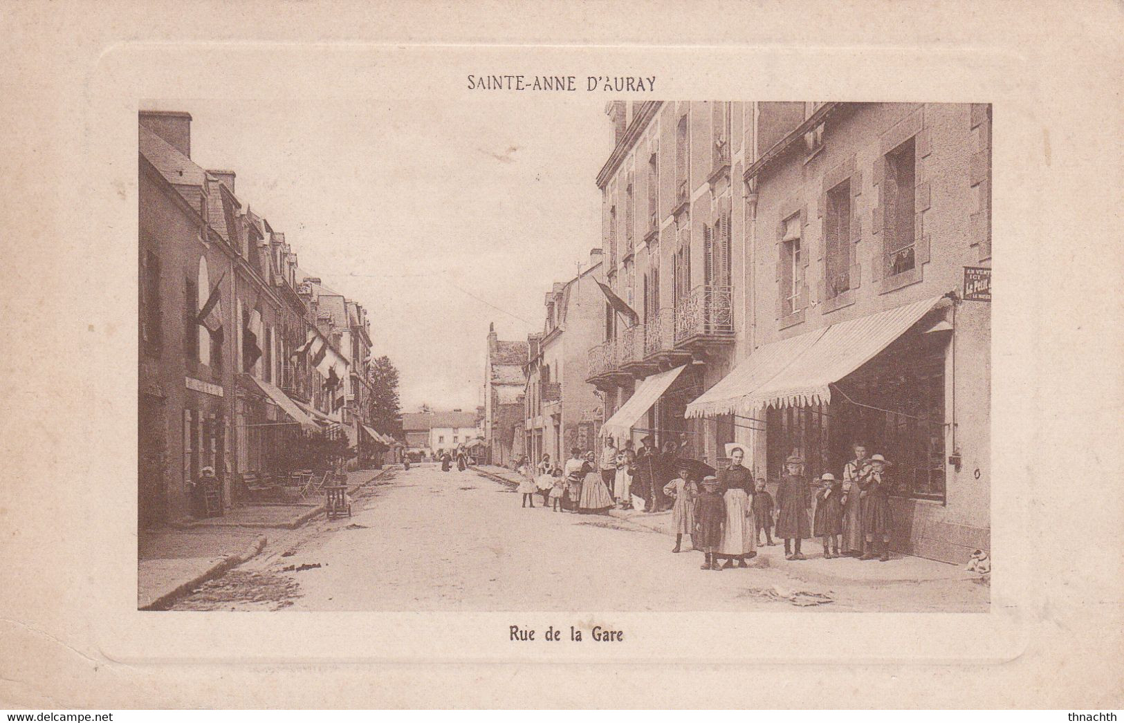 1915 SAINTE ANNE D'AURAY-Rue De La Gare(Belle Animation ) - Sainte Anne D'Auray