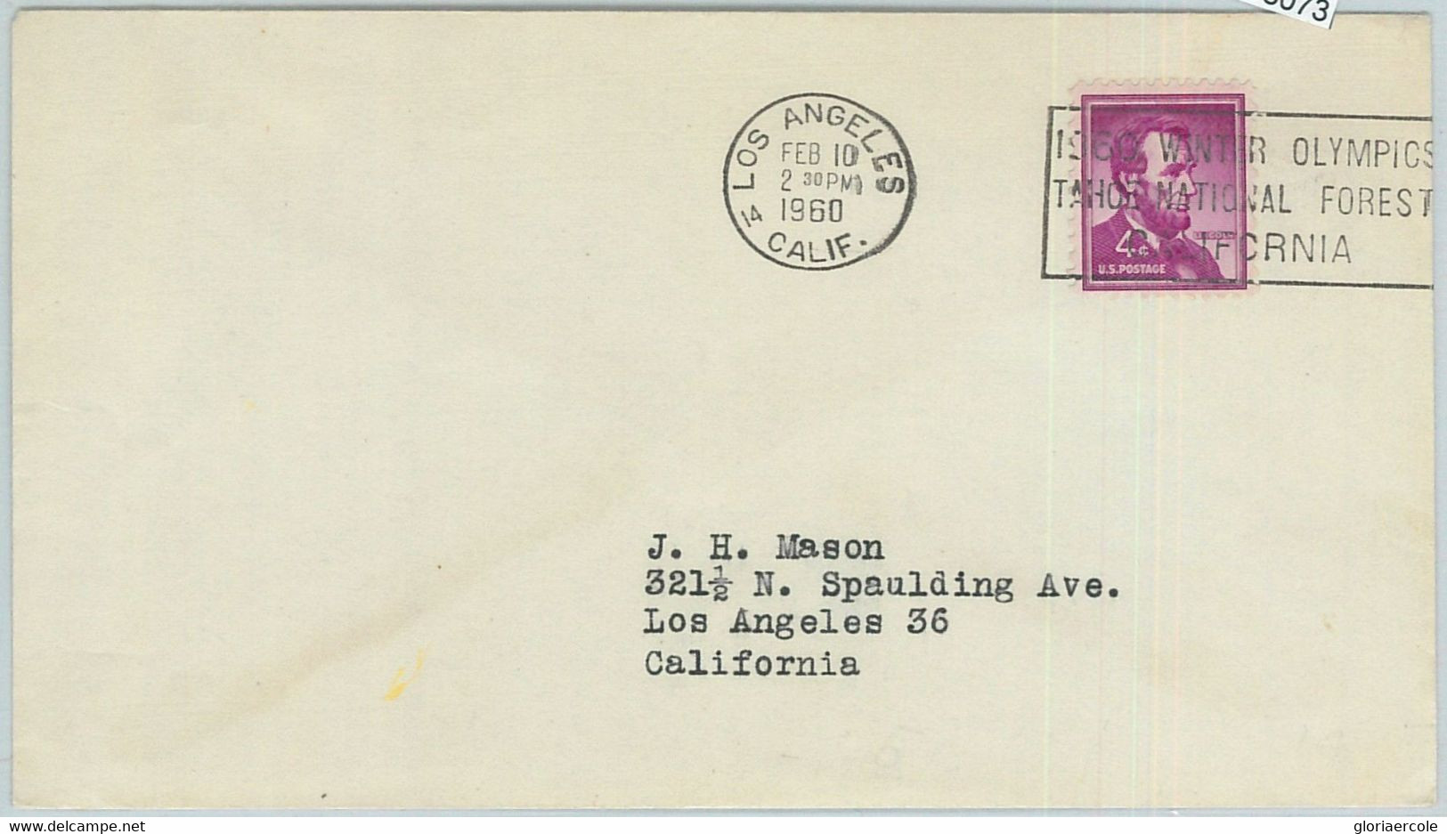 68073 - USA - POSTAL HISTORY - 1960 WINTER OLYMPIC GAMES Postmark: LOS ANGELES - Inverno1960: Squaw Valley