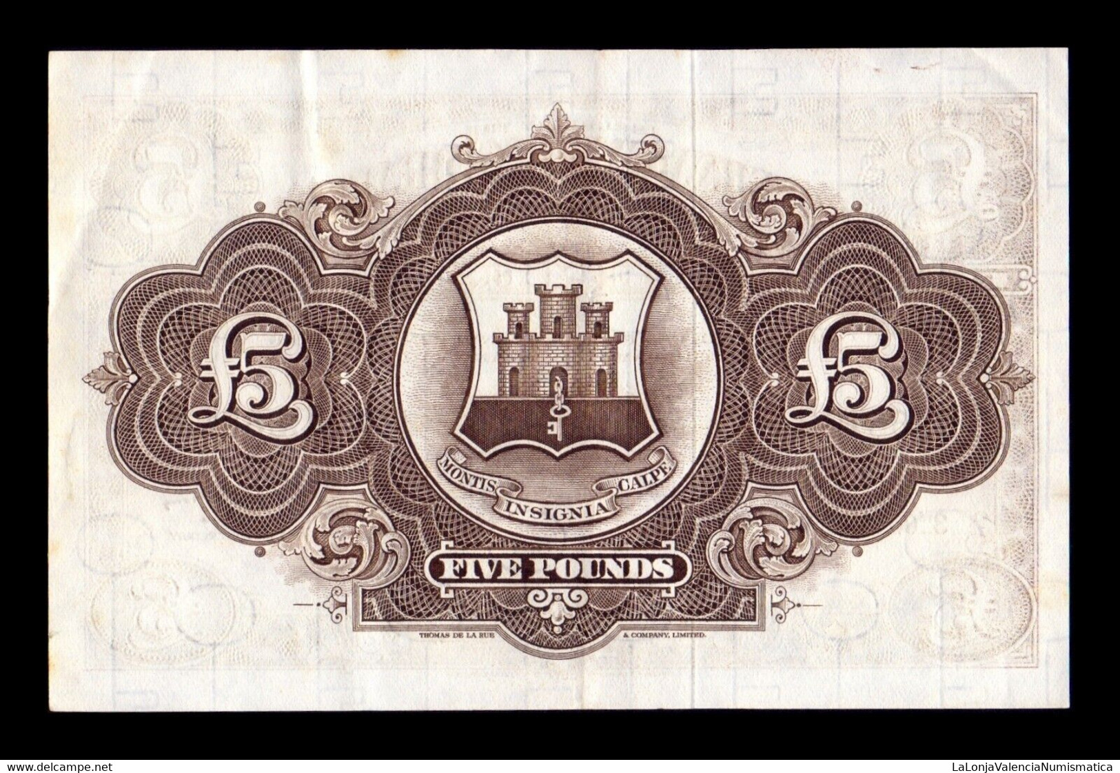 Gibraltar 5 Pounds 1958 Pick 19a  EBC- AXF - Gibraltar