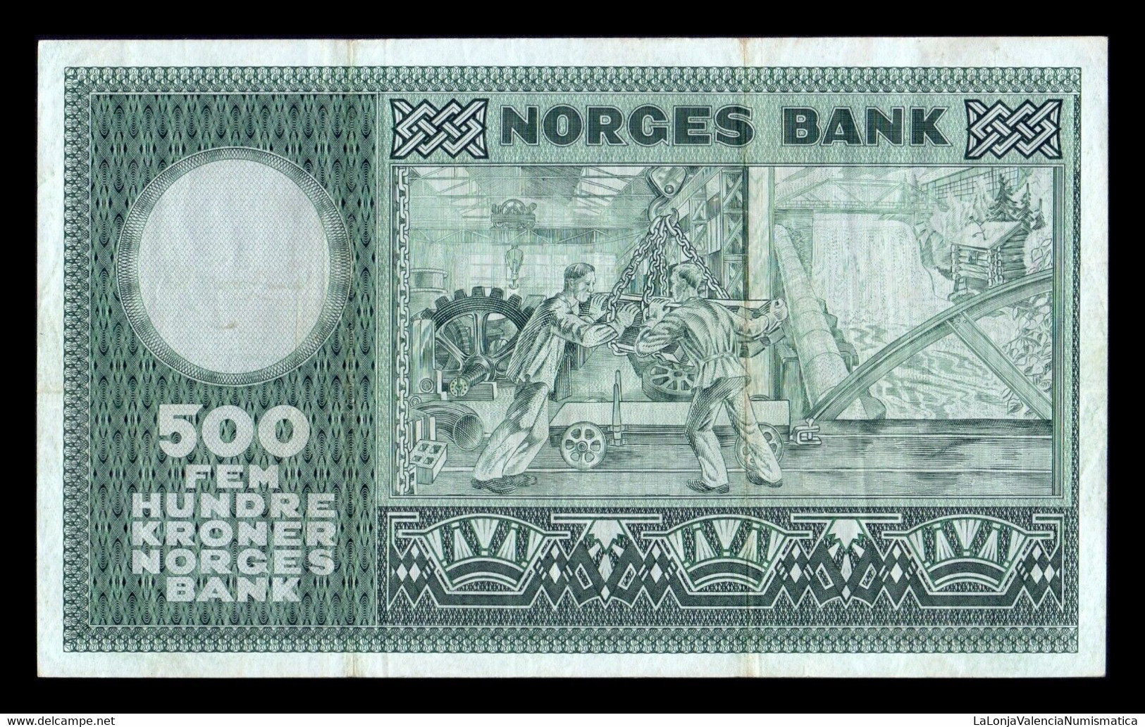 Noruega Norway 500 Kroner 1966 Pick 34d MBC VF - Norvège