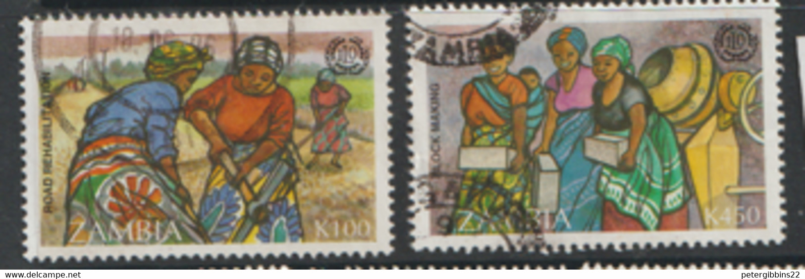 Zambia  1995  SG  743-4   Anniversary I.L.O.  Fine Used - Sambia