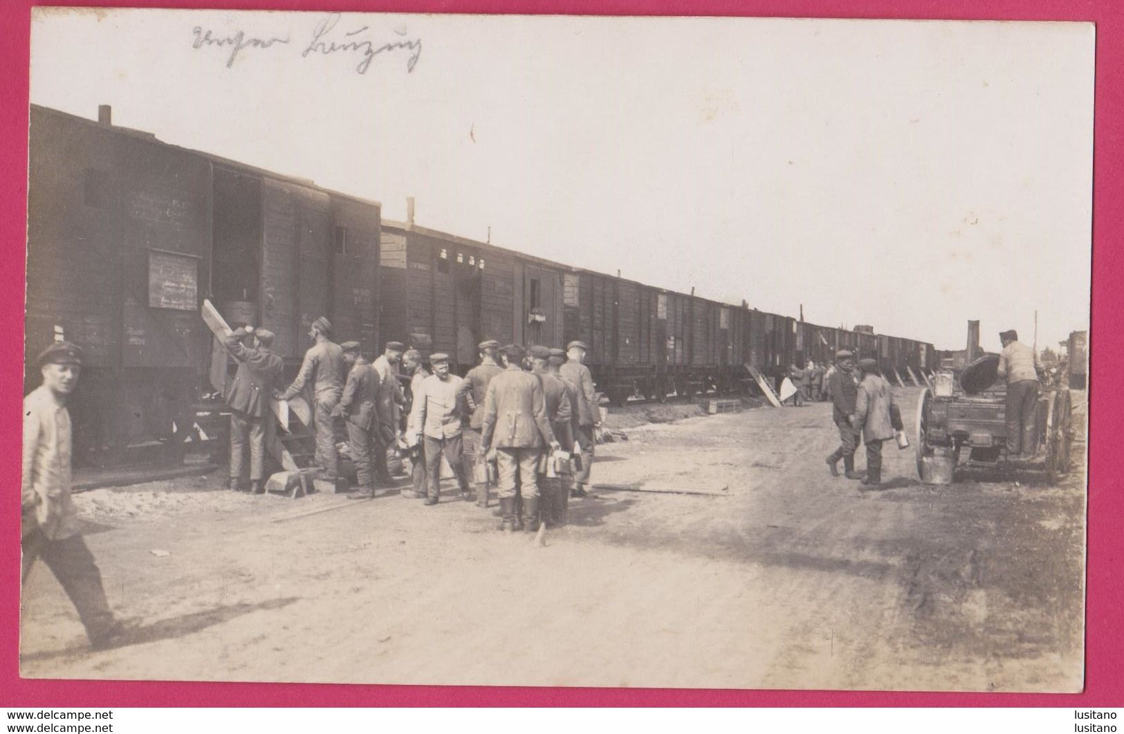 BAUZUG,Banhof, Railway Train Station, Austria, Real Photo Postcard , Fotokart, Old Original - Vöcklabruck