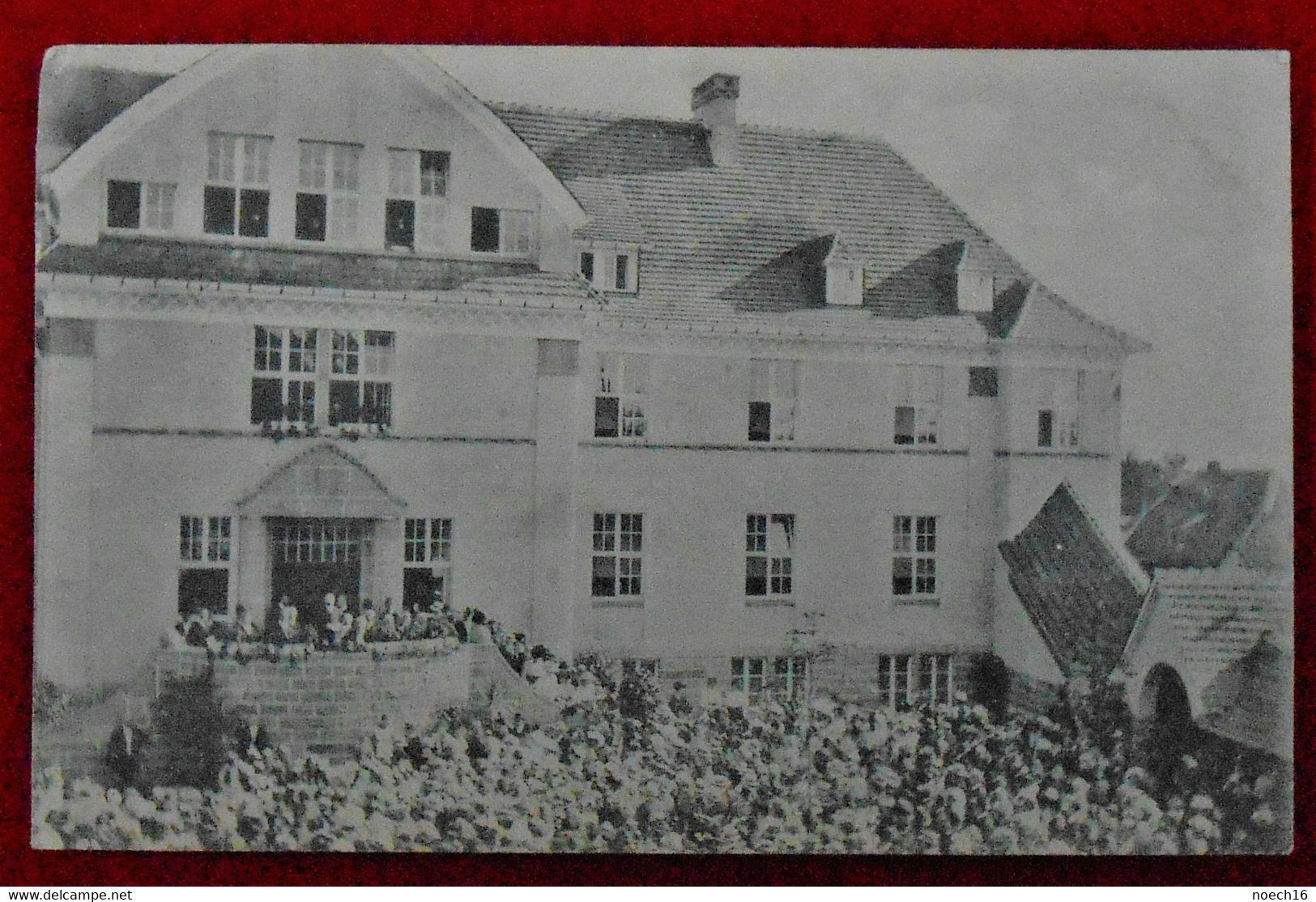 Old Postcard 1918 Einweihung Des Schulhauses Zu Auerbach A. D. B. Am 10/09/1911 - Auerbach