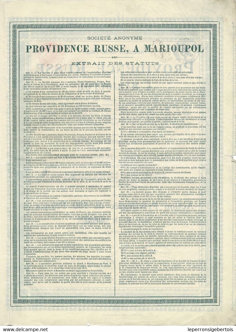 - Titre De 1905 - Providence Russe à Marioupol - - Russie