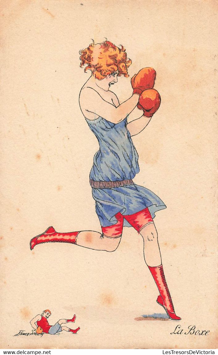 CPA Illustrateur Xavier Sager - Sport - La Boxe - Raphael Tuck & Fils - Sager, Xavier