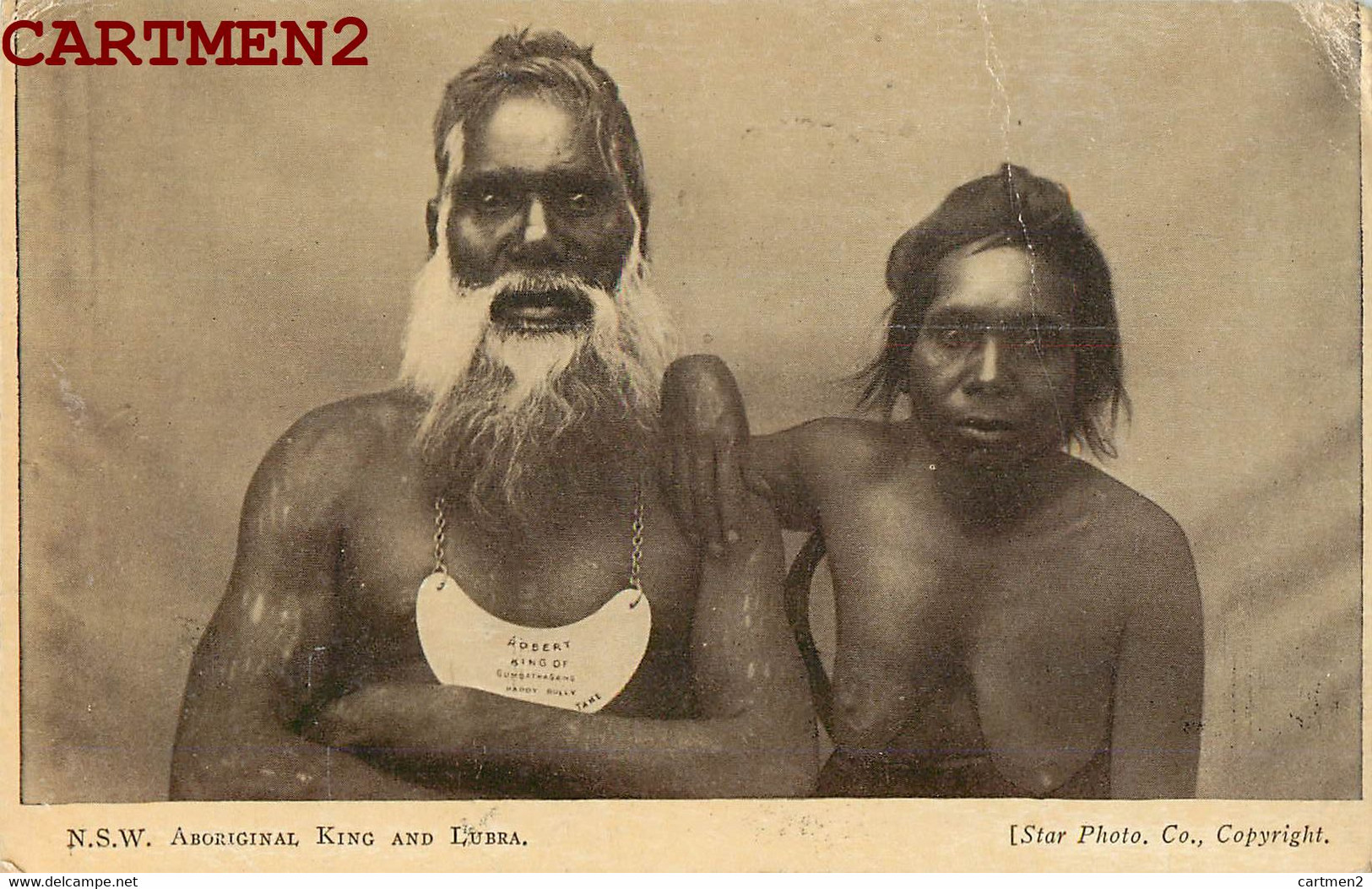 ABORIGINAL KING AND LUBRA ABORIGENE NEW SOUTH WALES ETHNIC NEW-ZEALAND OCEANIA STAMP PHILATELIE OCEANIE - Aborigines