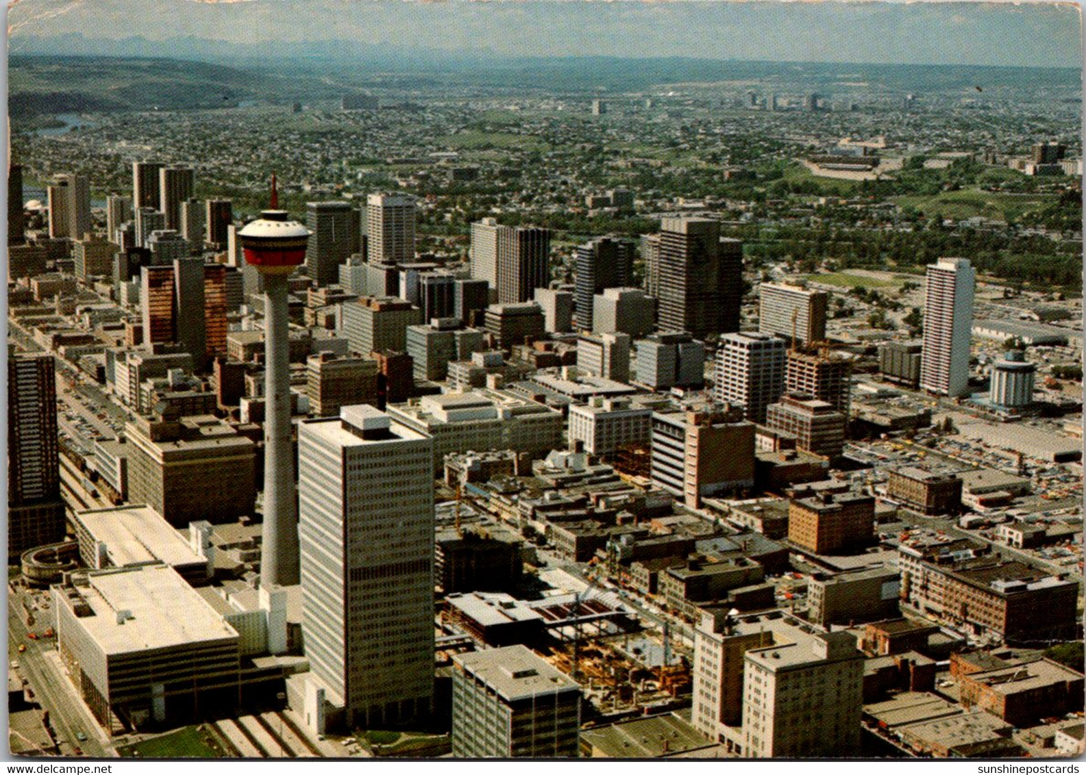 Canada Calgary Downtown Aerial View 1977 - Calgary