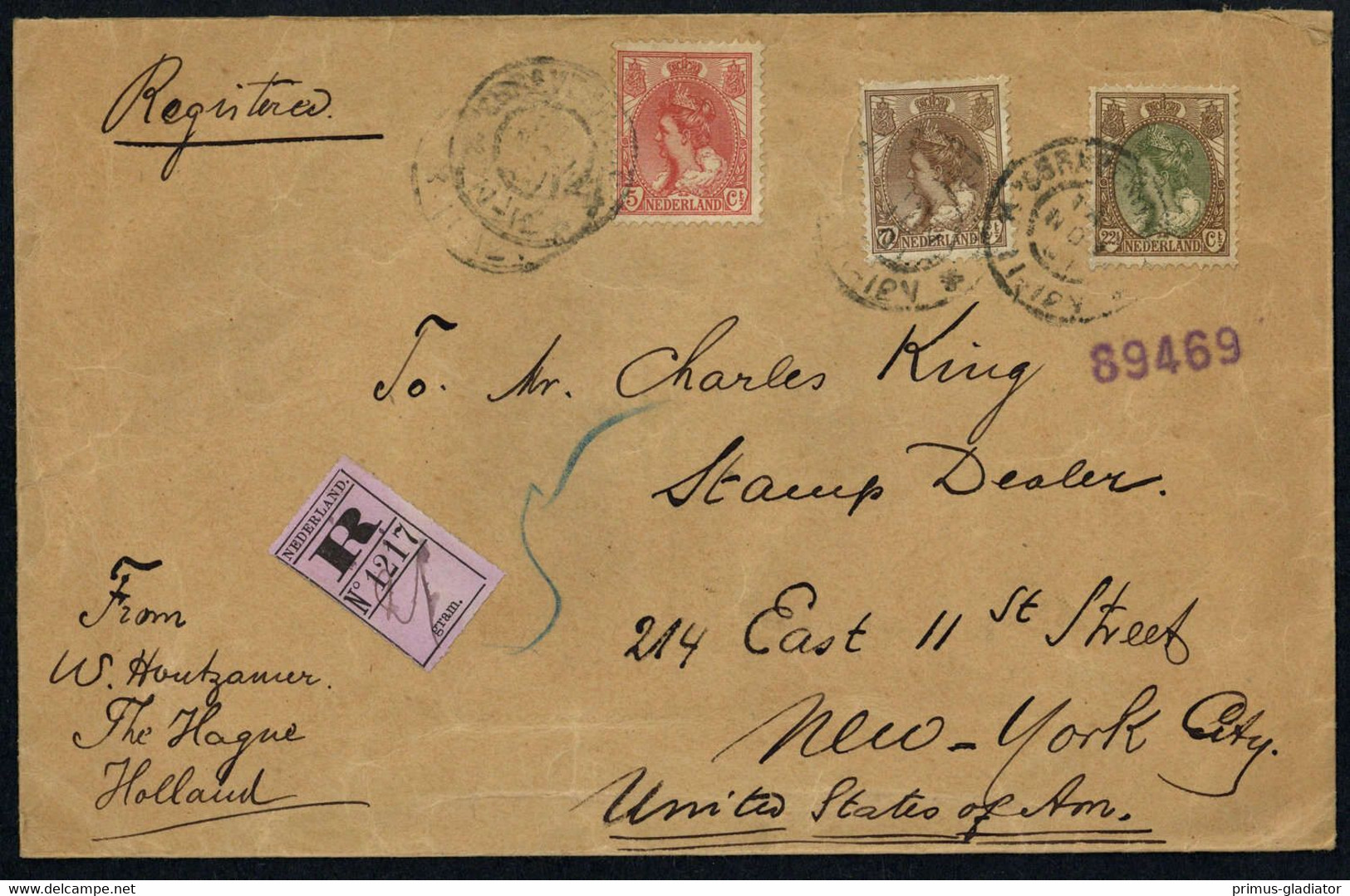 1901, Niederlande, 54, 55, 60, Brief - Autres & Non Classés