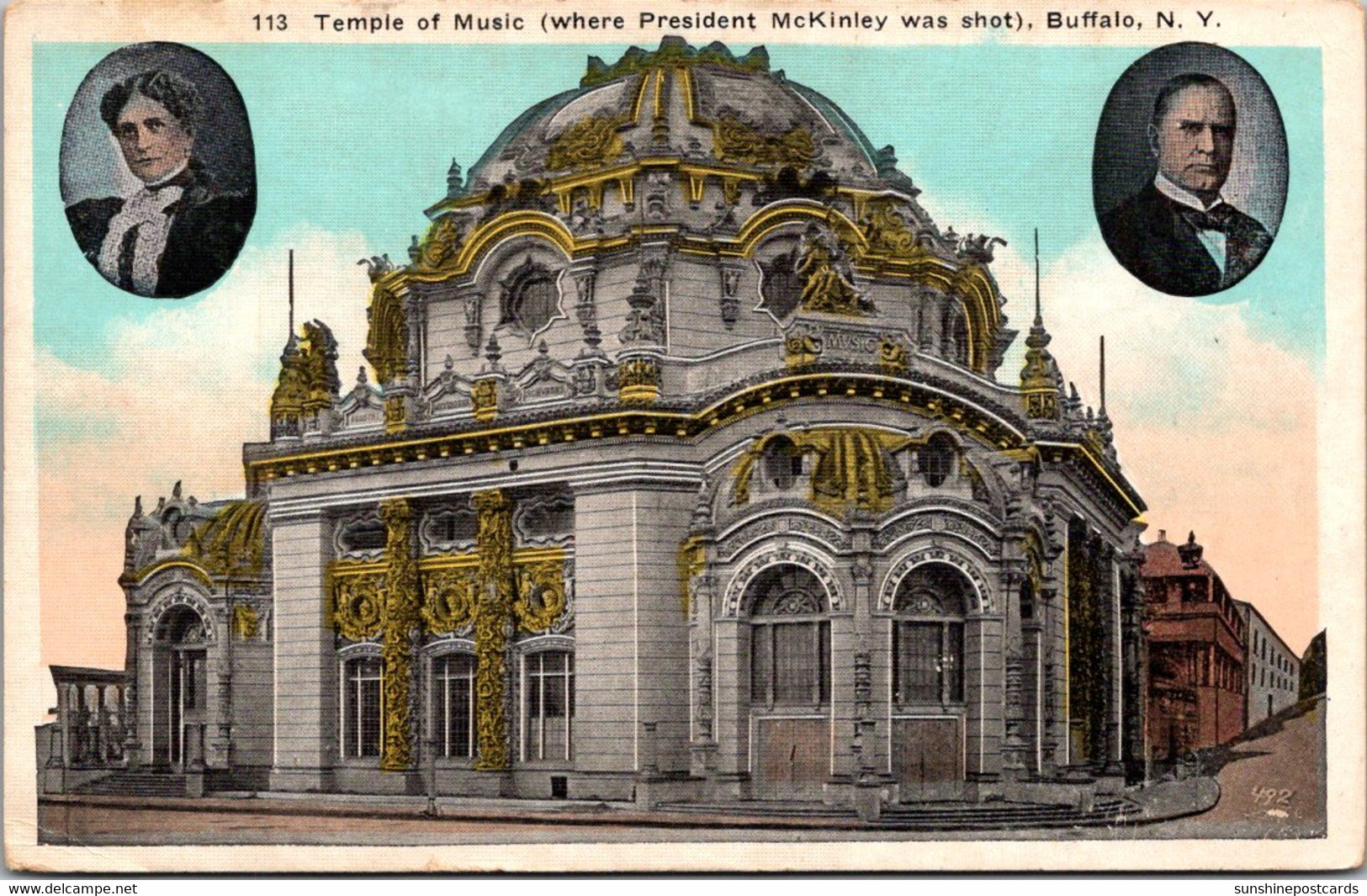 New York Buffalo Temple Of Music Where McKinley Was Shot - Buffalo