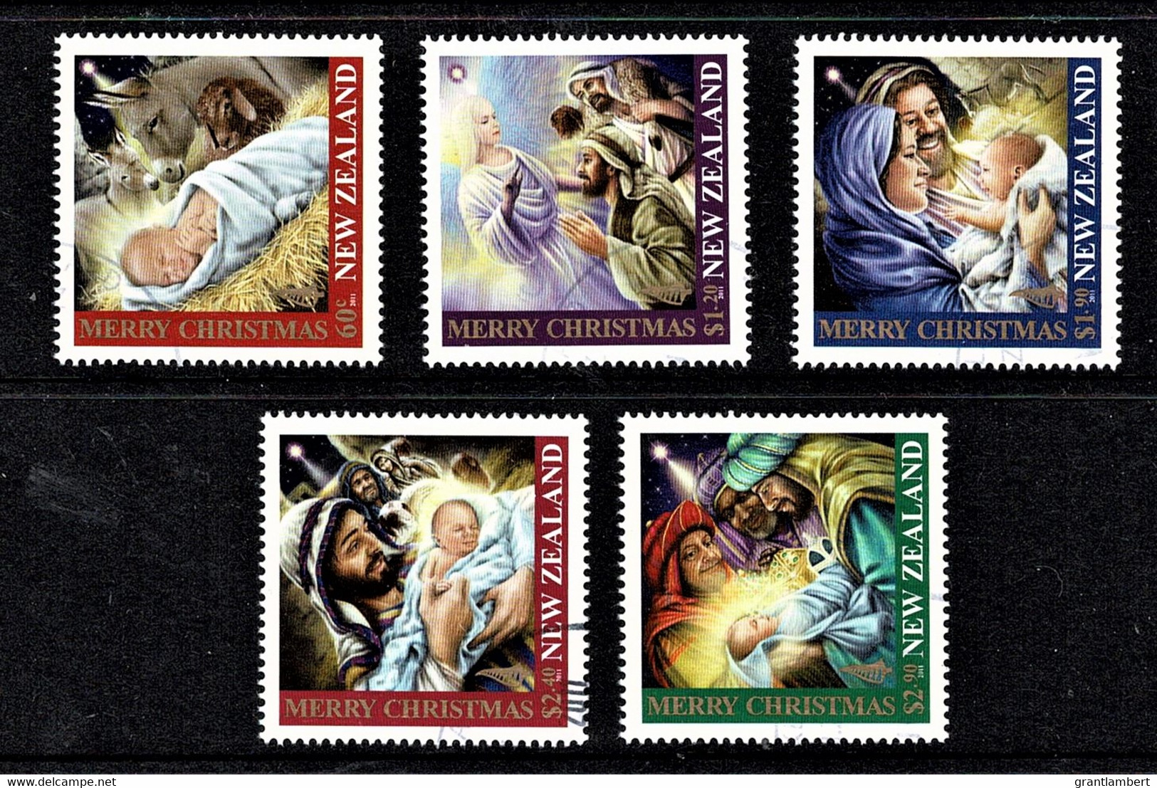 New Zealand 2011 Christmas Nativity Scenes Set Of 5 Used - Used Stamps