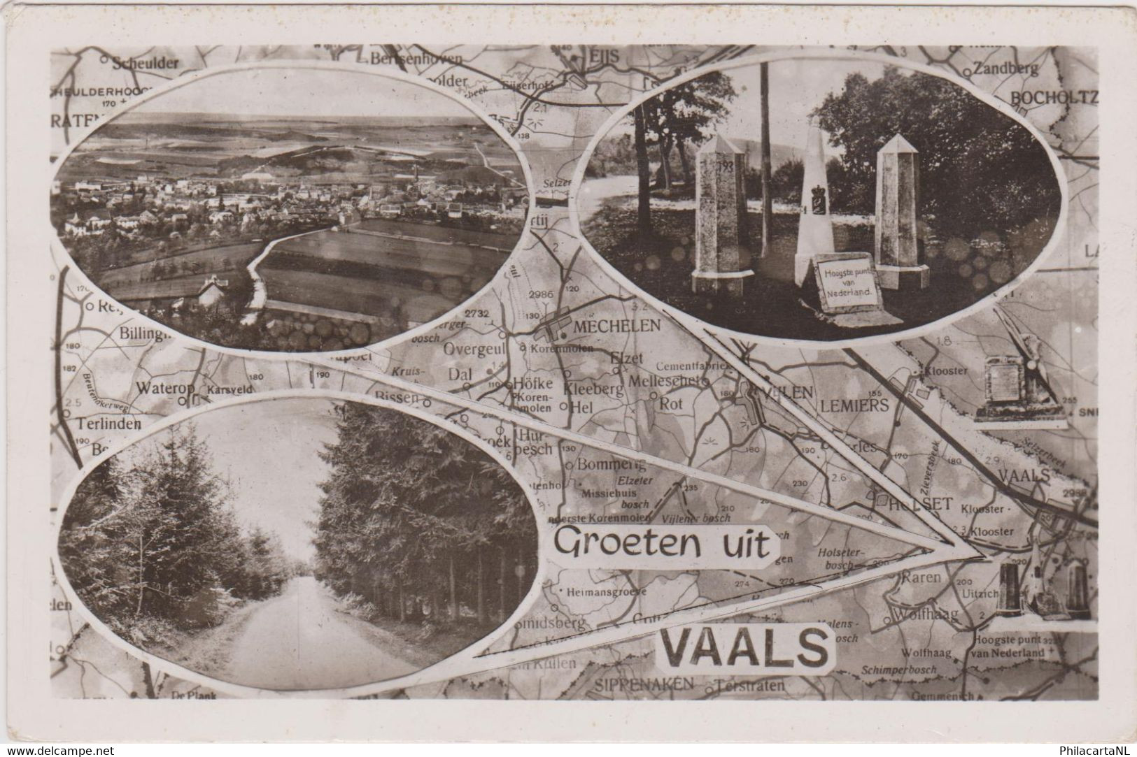 Vaals - Drieluik Met Landkaart - Vaals