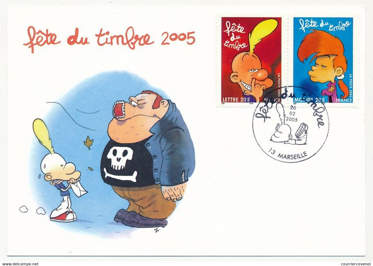 France  Carte Fédérale - Fête Du Timbre 2005 - TITEUF - Oblit. Marseille 26/02/2005 - Lettres & Documents
