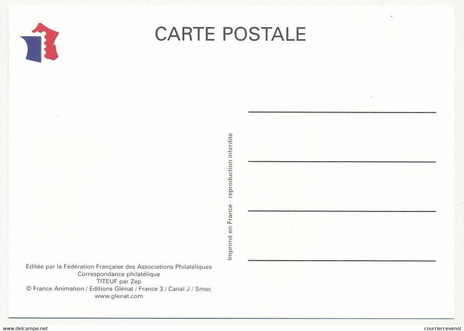 France  Carte Fédérale - Fête Du Timbre 2005 - TITEUF - Oblit. Marseille 26/02/2005 - Lettres & Documents