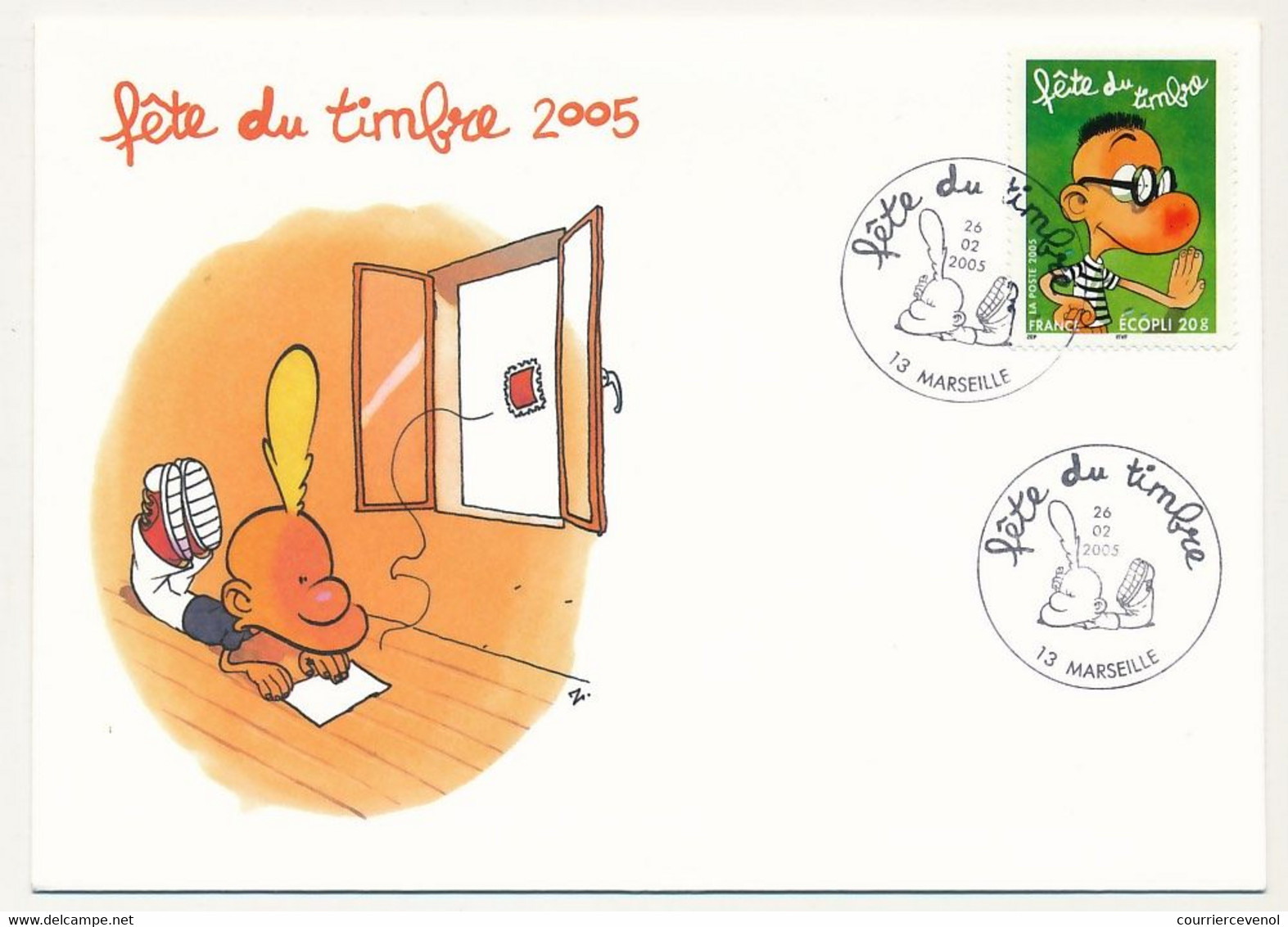 France - 2 Enveloppes Fédérales - Fête Du Timbre 2005 - TITEUF - Oblit. 13 MARSEILLE - 26.02.2005 - Storia Postale