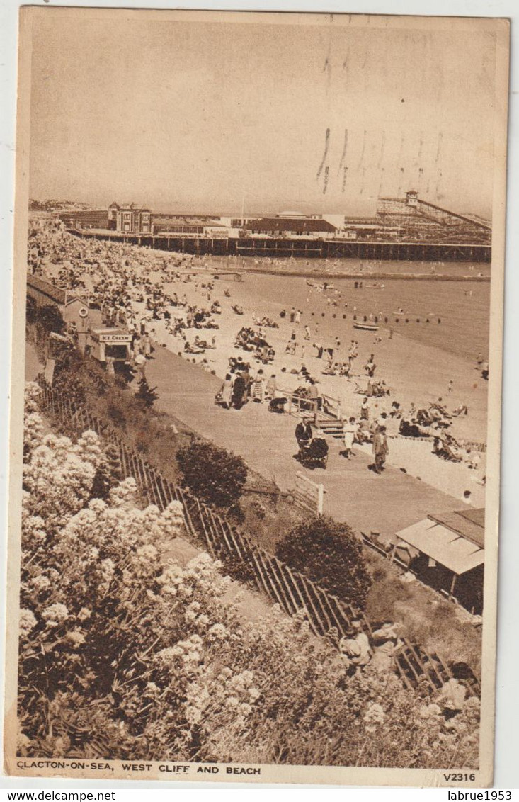 Clacton-on-sea-West Cliff And Beach   ( F.5394) - Clacton On Sea