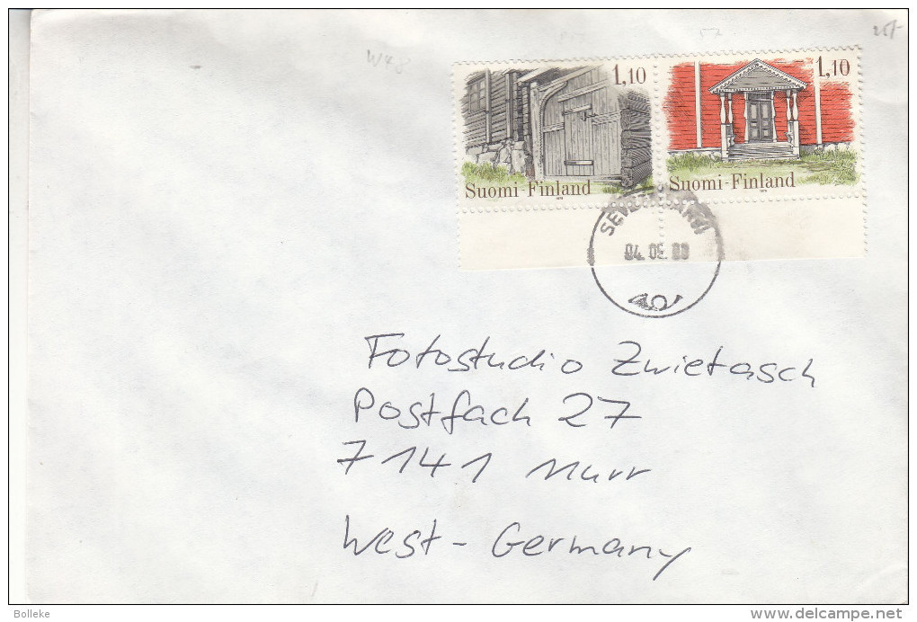 Finlande - Lettre De 1980 - Oblitération Sev.... - Batiments - Storia Postale