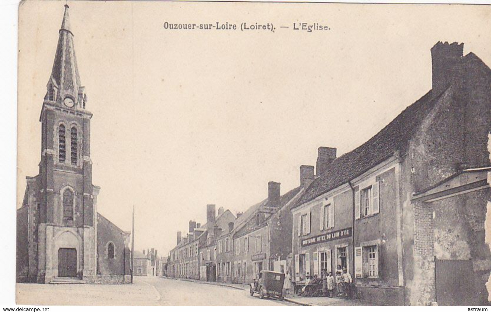 Cpa-45- Ouzouer Sur Loire -- Eglise -personnages-edi Lenormand - Ouzouer Sur Loire