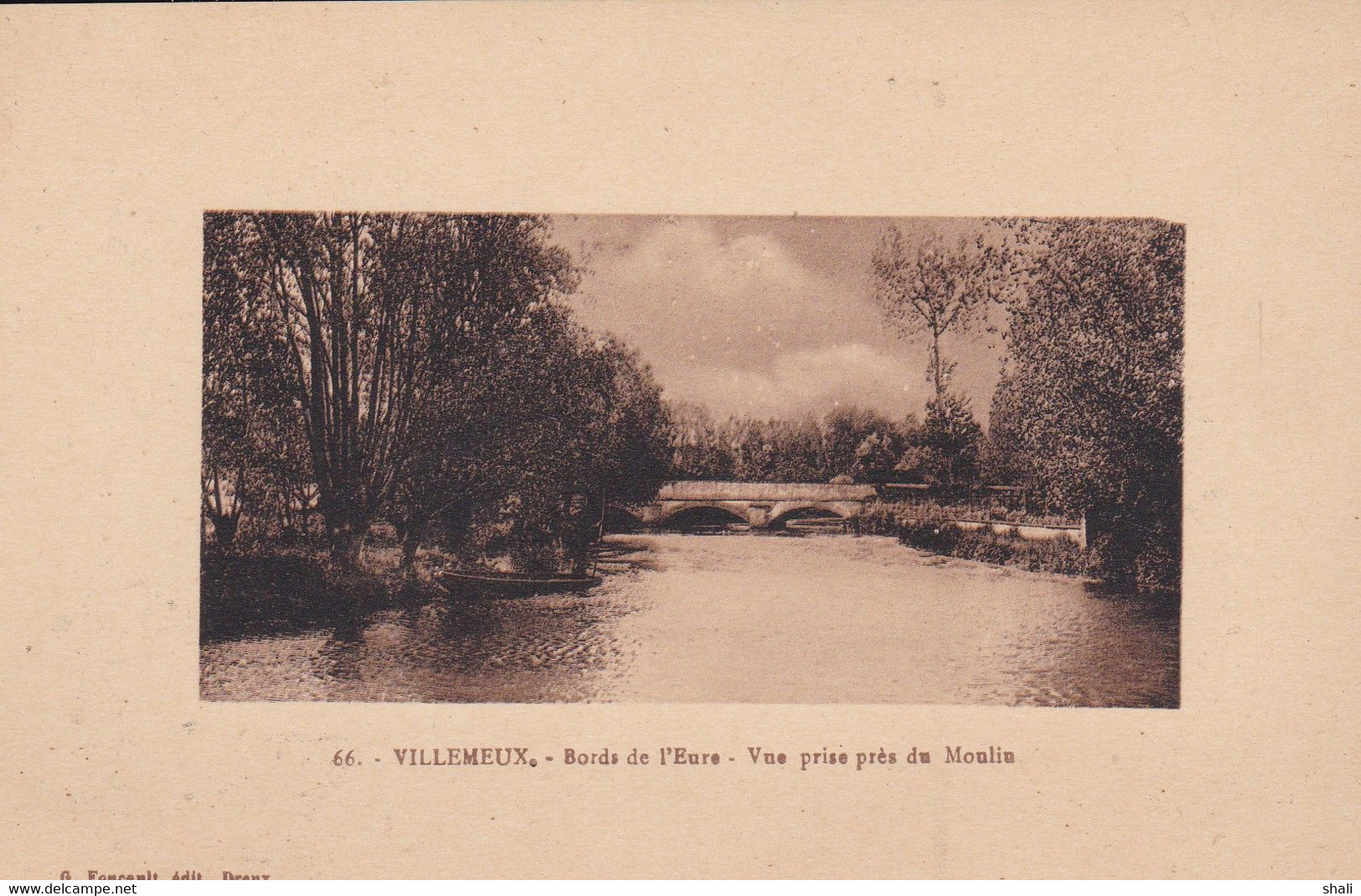 CPA VILLEMEUX BORDS DE L' EURE VUE PRISE DU MOULIN - Villemeux-sur-Eure