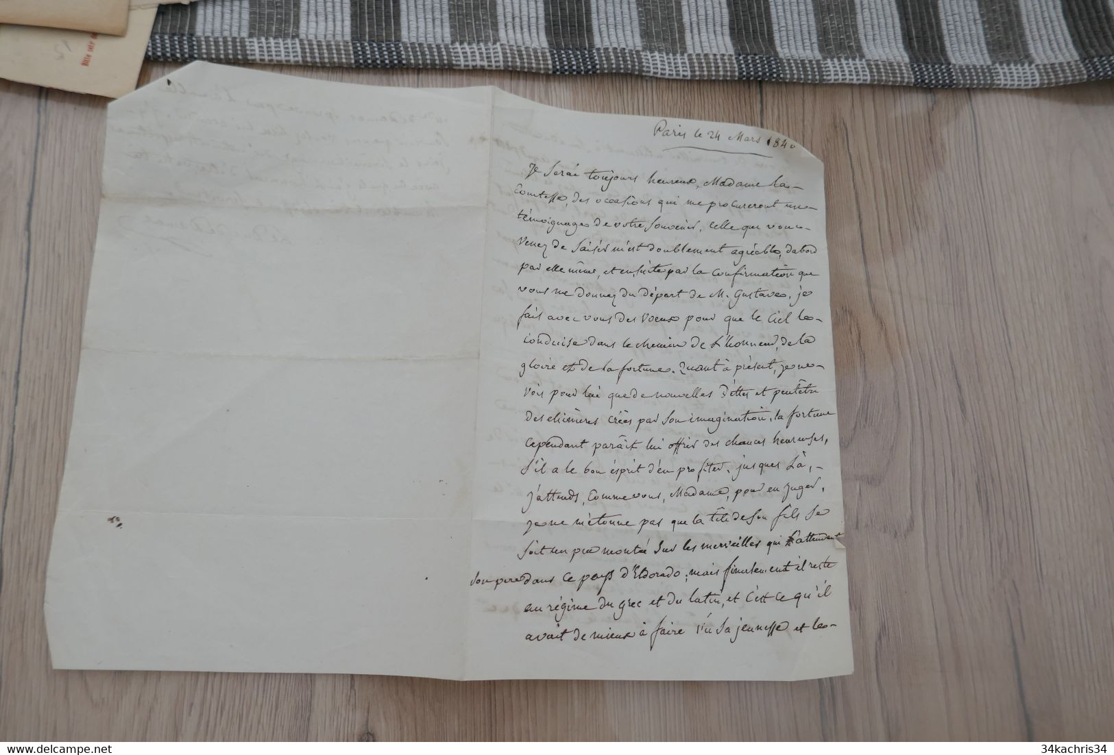 LAS Autographe Signée Le Duc De Damas Vers 1840 Paris  Affaires Personnelles - Sonstige & Ohne Zuordnung