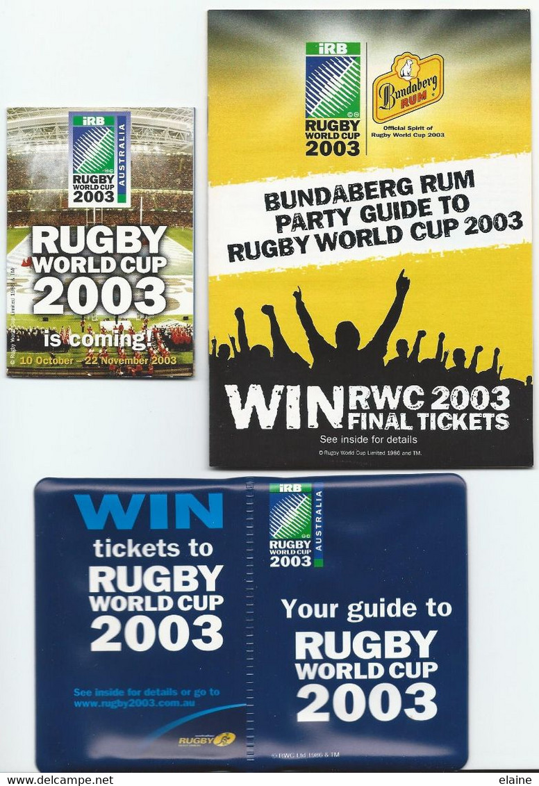 Memorabilia 2003 Rugby World Cup Australia - Rugby