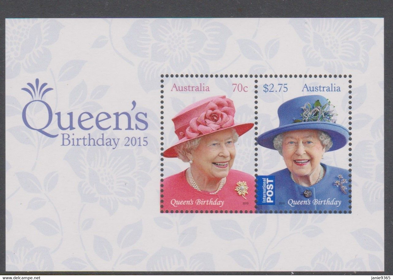Australia ASC 3291MS 2015 Queen Elizabeth II Birthday, Miniature Sheet,mint Never Hinged - Otros & Sin Clasificación