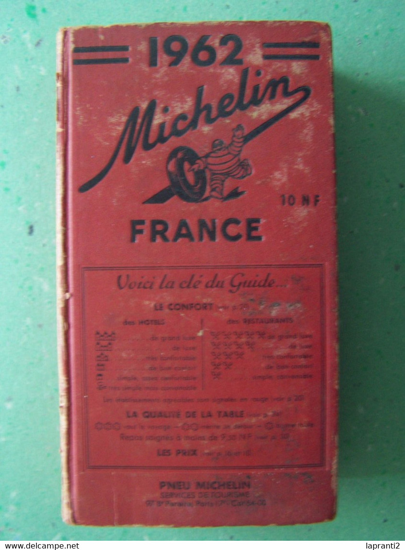 GUIDE MICHELIN FRANCE. ANNEE 1962. - Michelin (guias)