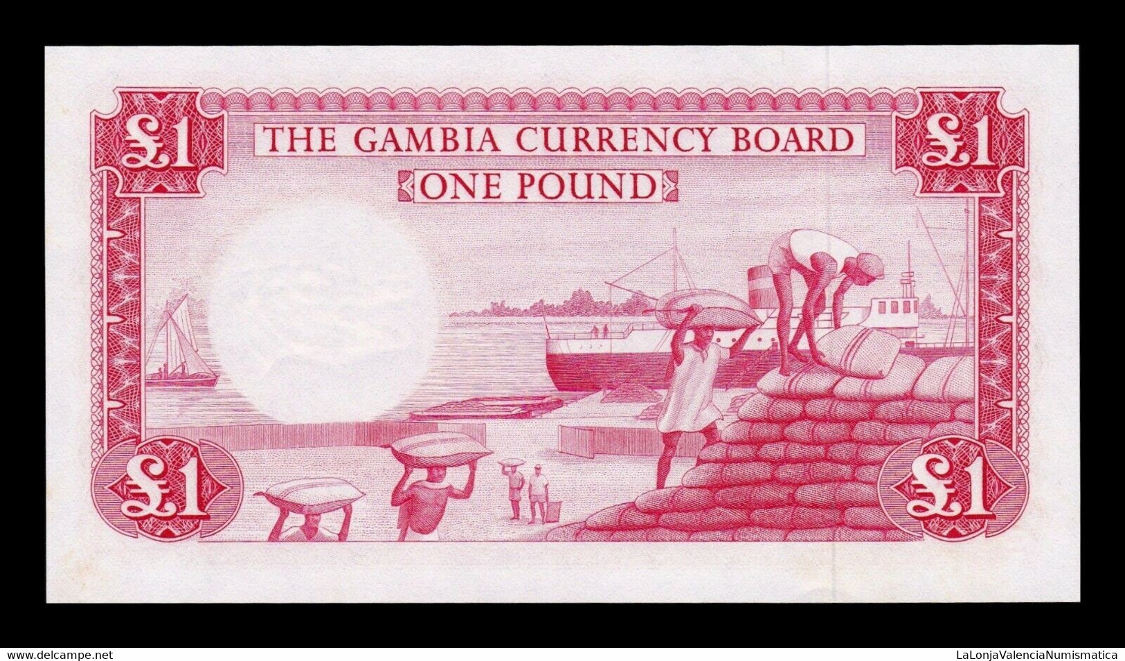 Gambia 1 Pound 1965-1970 Pick 2 SC- AUNC - Gambie