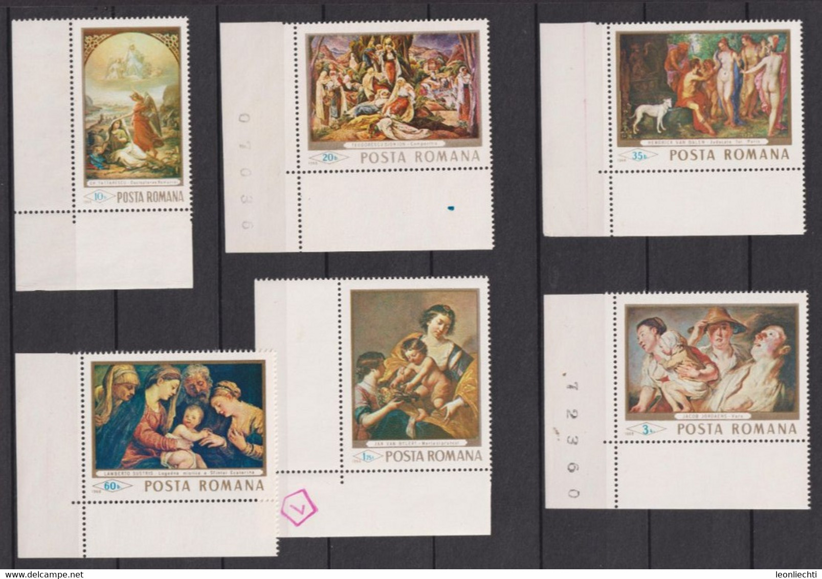 1968 Romania, Mi: 2706-2711**  Christliche Gemälde Im Kunstmuseum Bukarest - Quadri