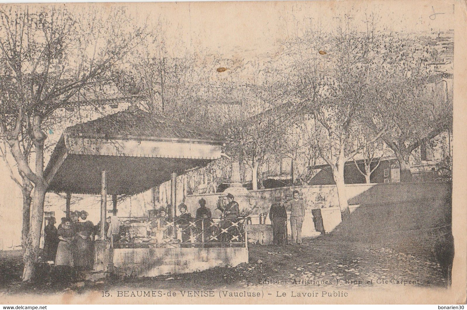 CPA 84 BEAUMES DE VENISE   LE LAVOIR PUBLIC  ANIME  (DISPARU) - Beaumes De Venise