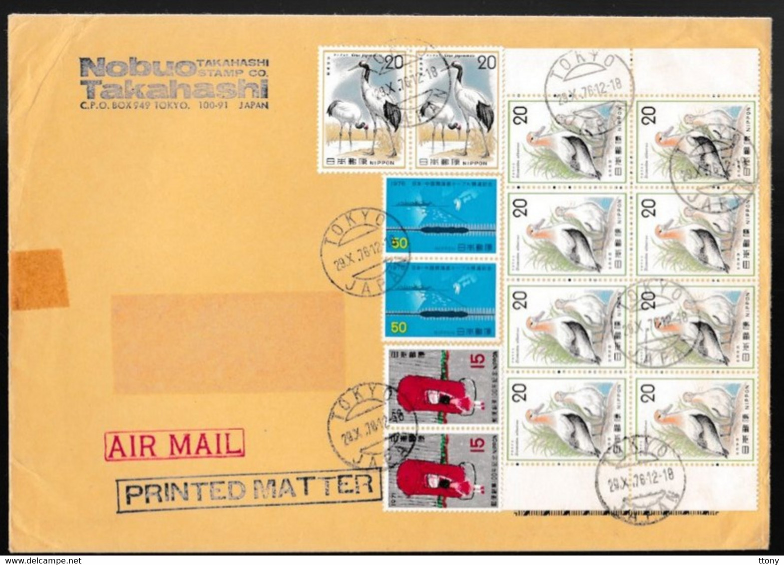 Timbres Japon Oblitérés Sur Enveloppes  Et Fragments  Des Années 80 - Collezioni & Lotti