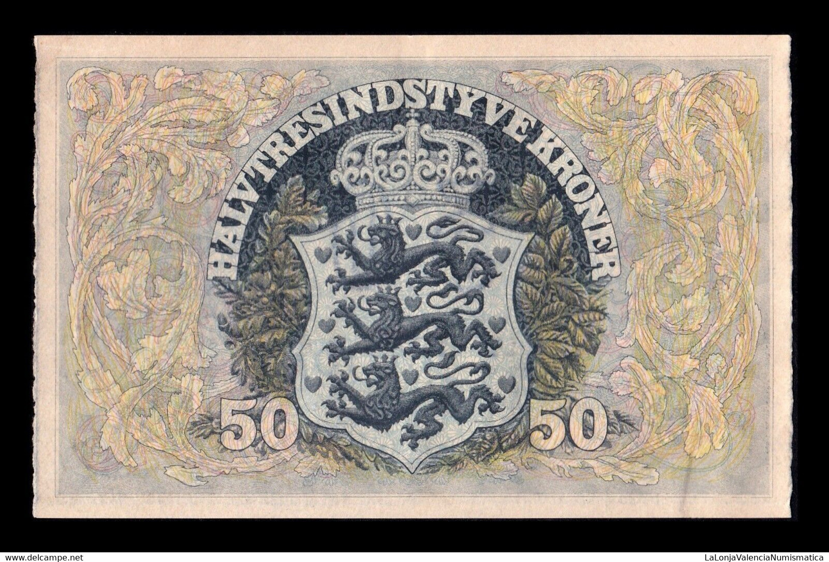 Dinamarca Denmark 50 Kroner 1942 Pick 32d SC- AUNC - Denmark