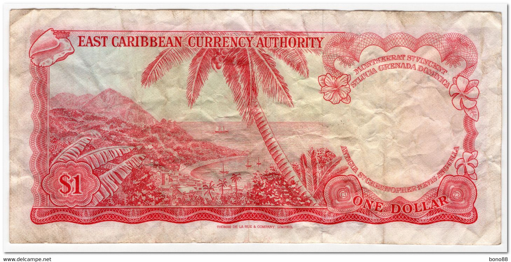 EAST CARIBBEAN STATES,1 DOLLAR,1965,P.13f,SIGN 10,aFINE - Caraïbes Orientales