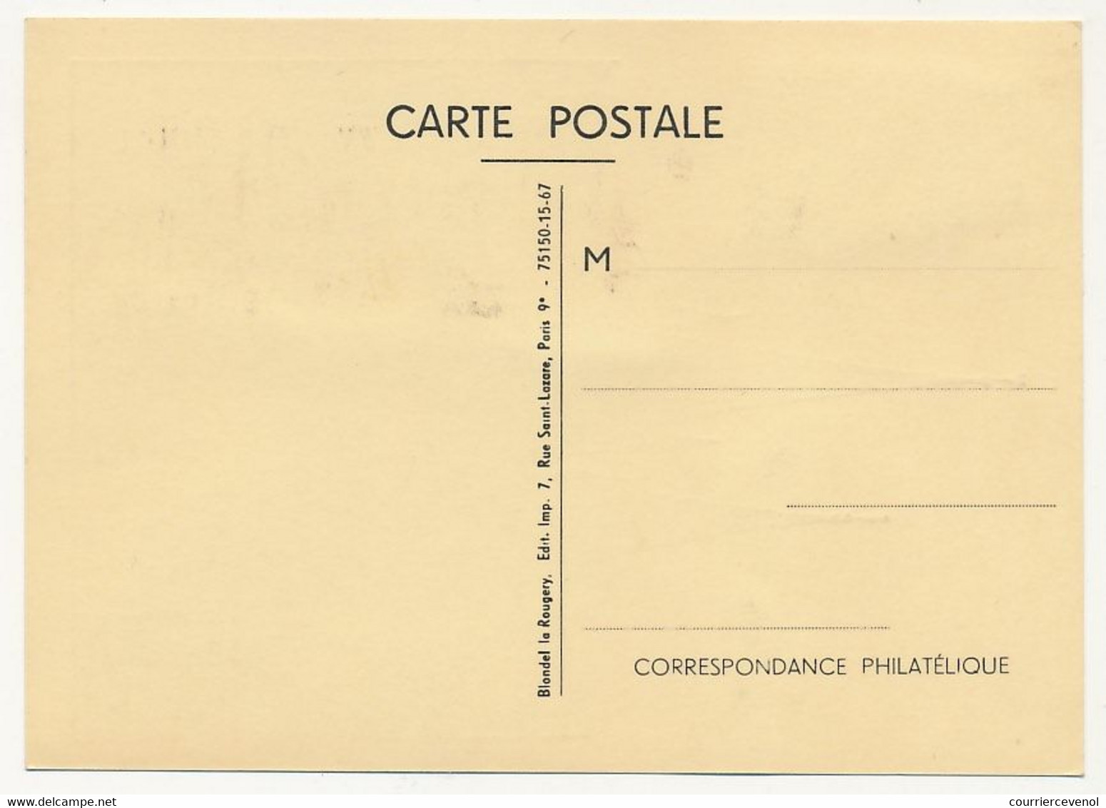 FRANCE => Carte Locale "Journée Du Timbre" 1967 - Timbre 0,25F + 0.10F Facteur Du Second Empire - BAYEUX 1967 - Giornata Del Francobollo