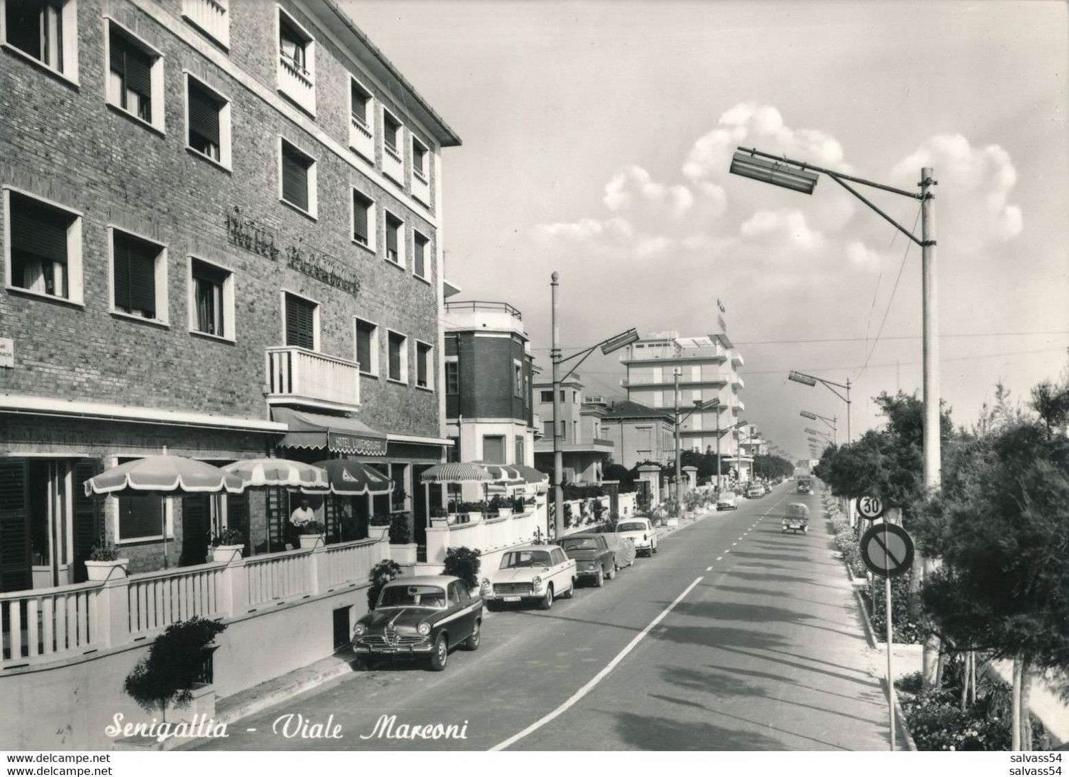 ITALIE - ITALIA - MARCHES : Senigallia - Via Marconi (Ca 1955/60) - Voitures Anciennes - Senigallia