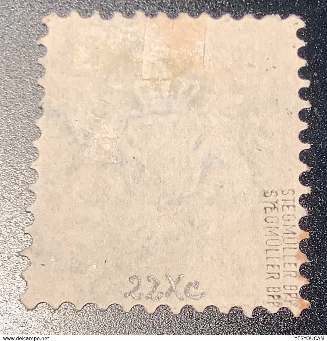 Bayern Mi 22 Xc GUTE FARBE Gepr Stegmüller BPP 1870 1 Kr Bläulichgrün WZ Enge Rauten  Gestempelt  (Baviére VF - Used