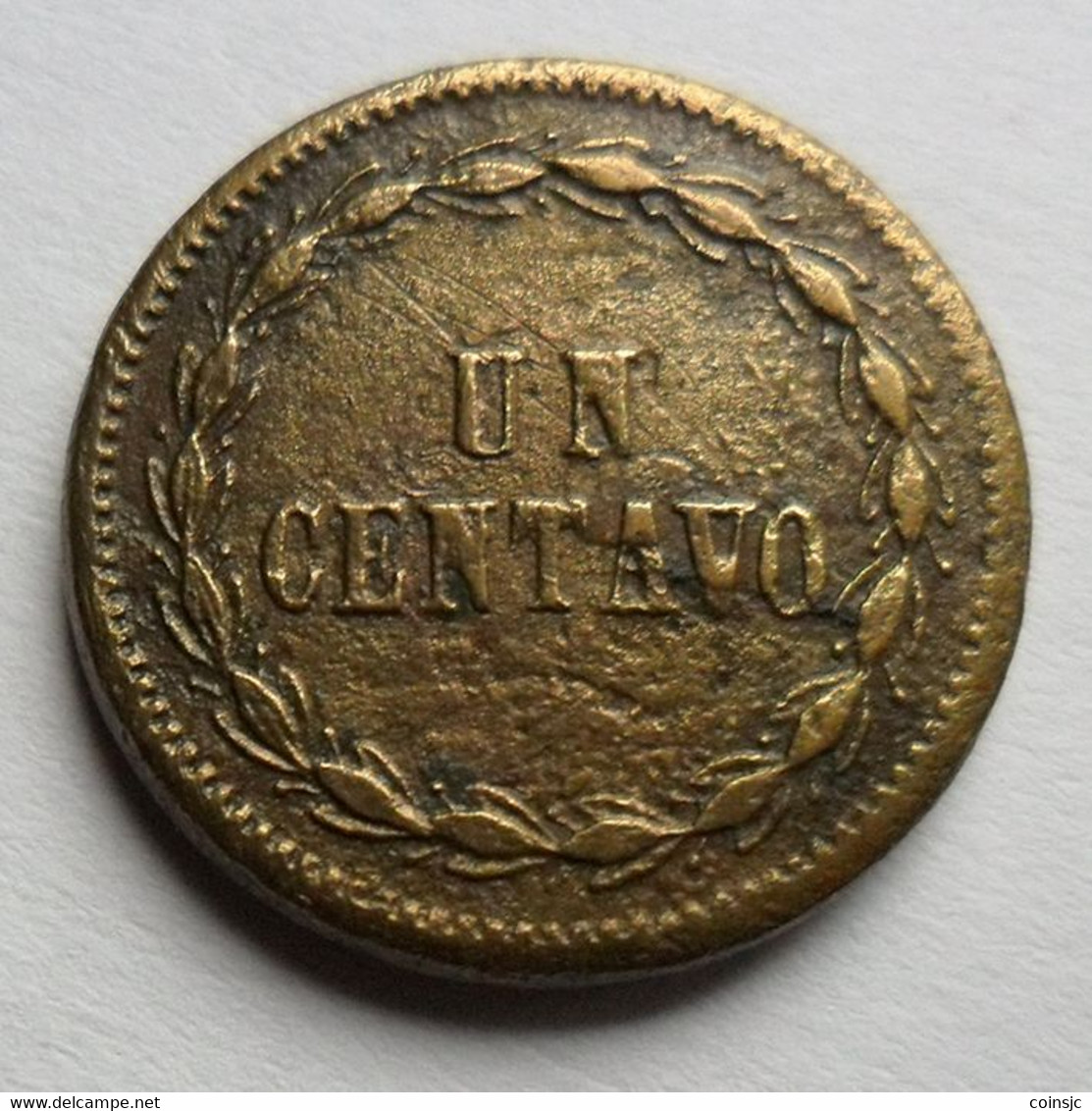 DOMINICAN  REPUBLIC -  1  CENTAVO - 1877 - Dominicaanse Republiek