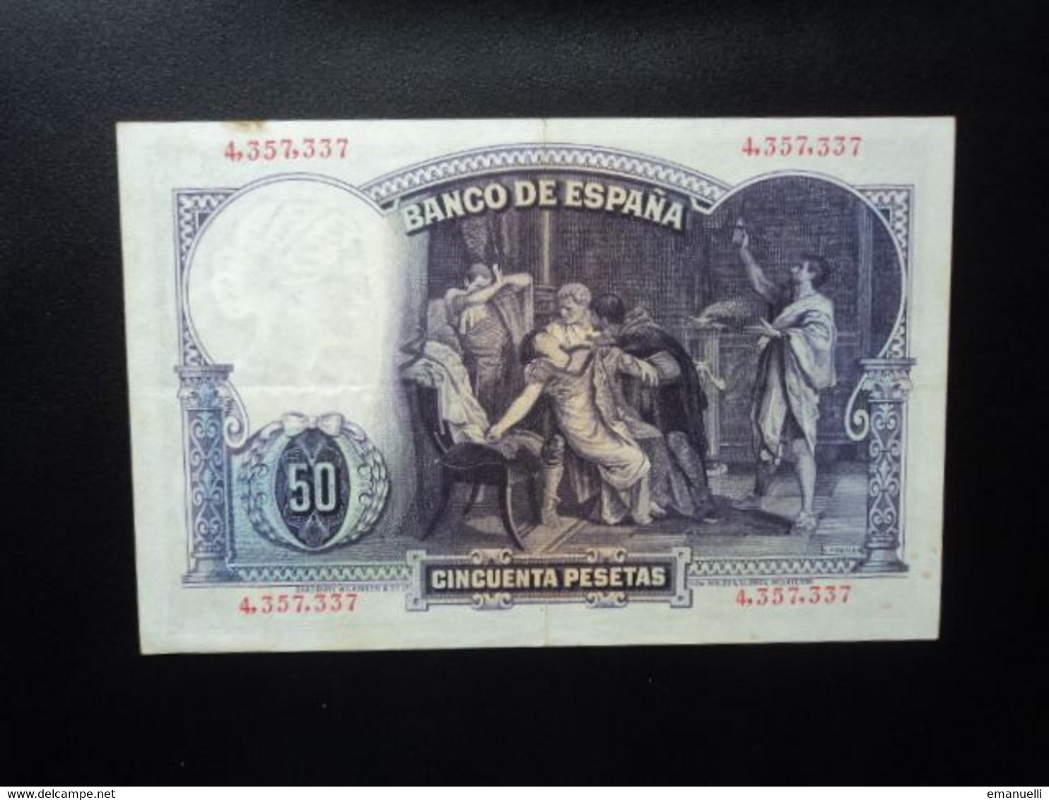 ESPAGNE * : 50 PESETAS  24.5.1931     CB 55 / CMB 375 / P 82    Presque SUP ** - 50 Peseten