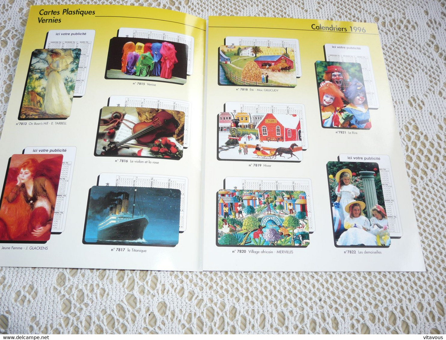 Catalogue Dépliant Pour Cartes  Calendriers 1996 Calendar - Andere & Zonder Classificatie