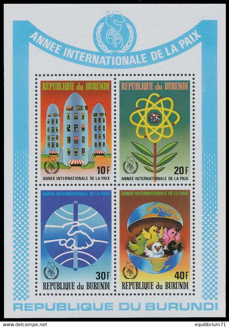 BL122**(950/53) - Année International De La Paix / Internationaal Vredesjaar / Internationales Jahr Des Friedens - Atomo